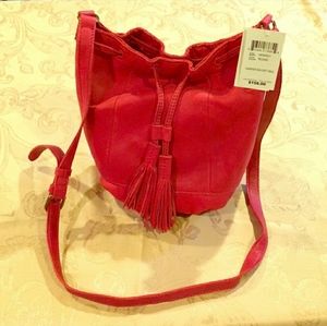 LUCKY BRAND - RED BUCKET HANDBAG - NEW WITH TAGS